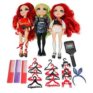 Rainbow High Avery Styles x 2 Jade Hunter and Accessories Lot